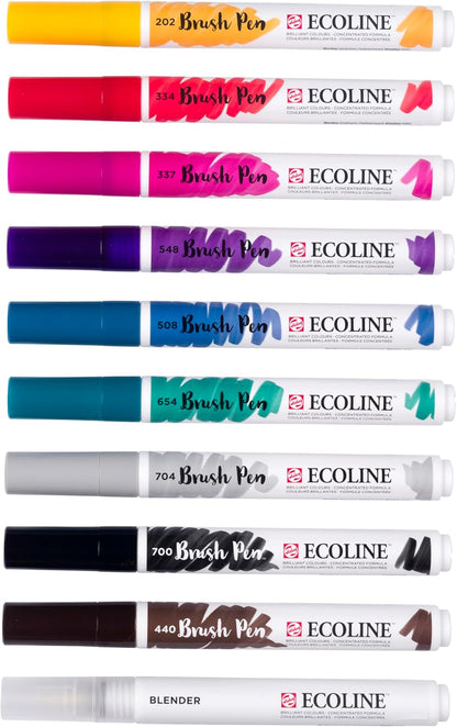Bruynzeel - Ecoline Brush Pen set Galaxy 10 Kleuren