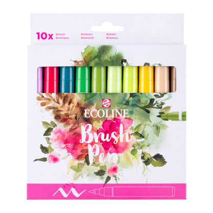 Bruynzeel - Ecoline Brush Pen set Botanisch 10 Kleuren