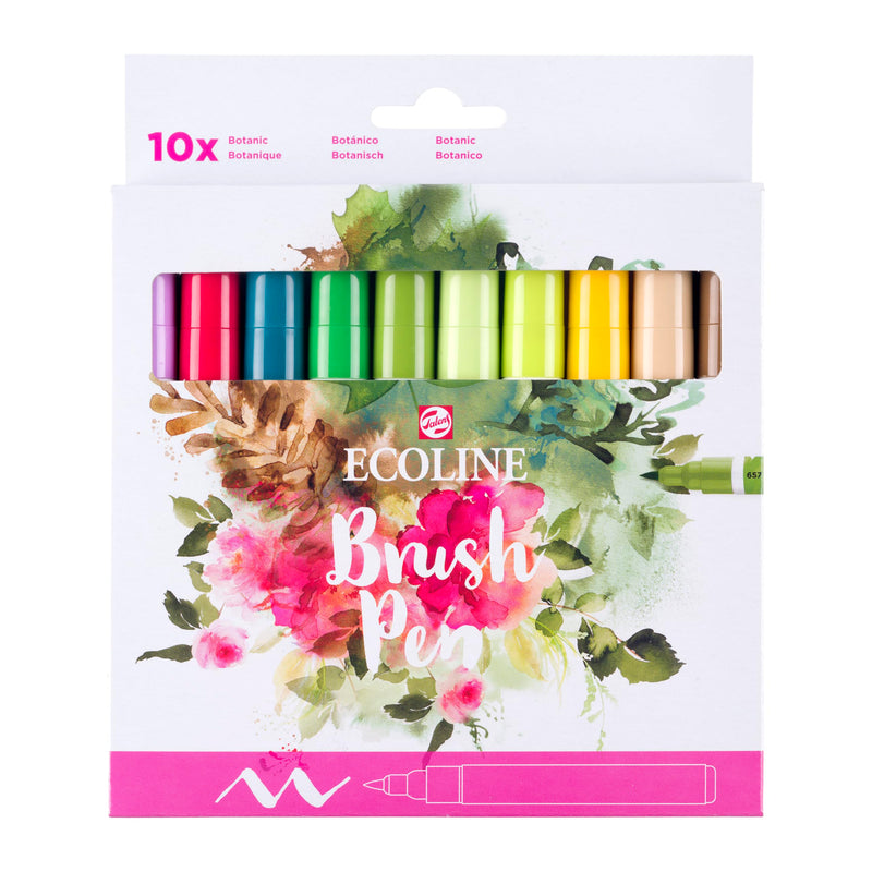 Bruynzeel - Ecoline Brush Pen set Botanisch 10 Kleuren