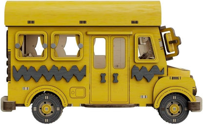 SNOOPY SCHOOL BUS WOODEN KIT