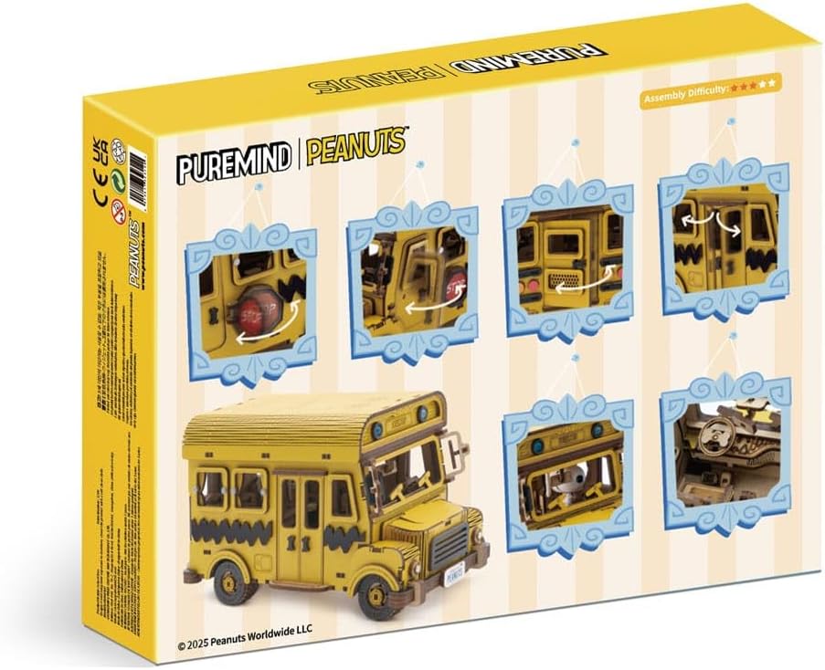 SNOOPY SCHOOL BUS WOODEN KIT