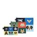 LOQI Zip Pocket Stephen Cheetham Recycled Dogs & Cats 3-Pack, Multi-Colour, Contemporary, Multicolored, Contemporary