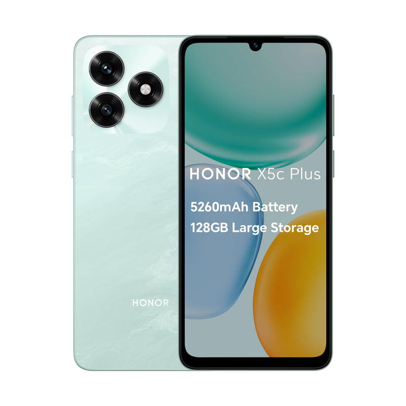 HONOR X5c Plus,Unlocked Mobile Phones, 6.74-Inch 90Hz Bright and Dynamic Display,128GB,5260 mAh Long-lasting Battery,50 MP Ultra-Clear Dual Camera,Powerful 8-Cores Processor,Dual SIM, Android 15,Cyan