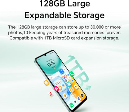 HONOR X5c Plus,Unlocked Mobile Phones, 6.74-Inch 90Hz Bright and Dynamic Display,128GB,5260 mAh Long-lasting Battery,50 MP Ultra-Clear Dual Camera,Powerful 8-Cores Processor,Dual SIM, Android 15,Cyan