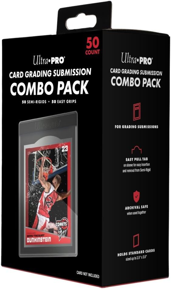 Ultra Pro Card Sleeves Grading Submission Combo - Standard Size (Semi-Rigid & Easy Pull Tab Sleeves) (50 ct