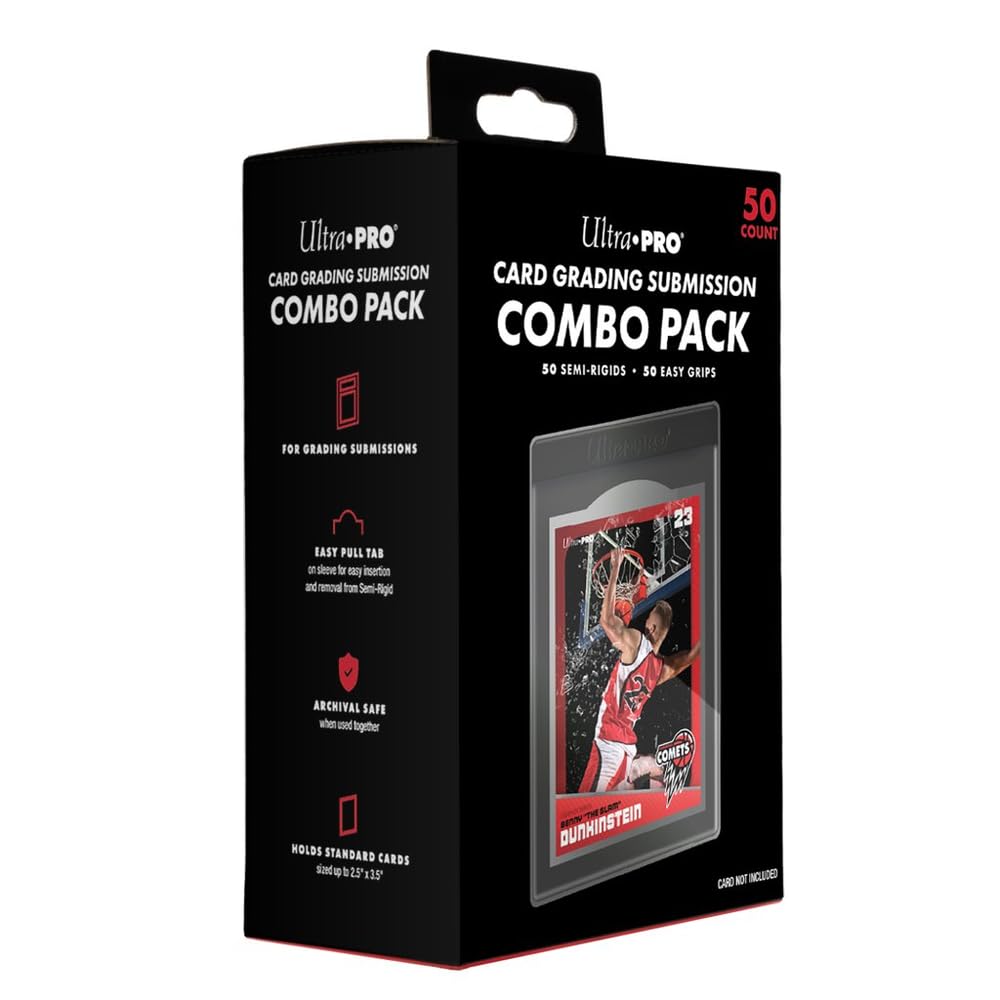 Ultra Pro Card Sleeves Grading Submission Combo - Standard Size (Semi-Rigid & Easy Pull Tab Sleeves) (50 ct