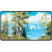 Ultra PRO - Bob Ross Lakeside Path Black Stitched Playmat, Premium playmat, Stitched Edge playmat, Gaming Accessories, Lakeside Art, Tabletop Accessories, Gaming Setup