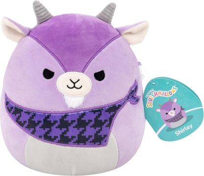Squishmallows Original 7.5-Inch Shirley the Purple Goat | Collectable Cute Plush Toy, Cuddly Toys for Children, Soft Toys, Cute Teddies Suitable for Girls and Boys Ages 3