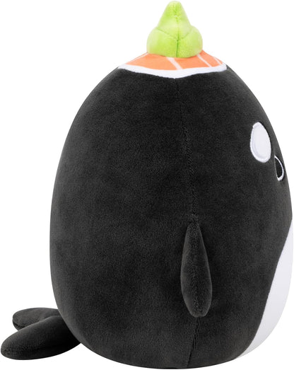 Squishmallows Original 7.5-Inch Kai the Black Sushi Orca Whale | Collectable Cute Plush Toy, Cuddly Toys for Children, Soft Toys, Cute Teddies Suitable for Girls and Boys Ages 3