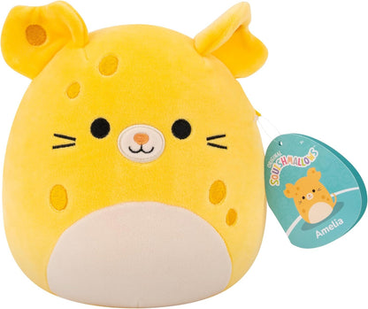 Squishmallows Original 7.5-Inch Amelia the Yellow Cheese Mouse | Collectable Cute Plush Toy, Cuddly Toys for Children, Soft Toys, Cute Teddies Suitable for Girls and Boys Ages 3