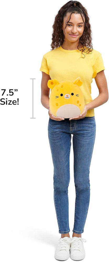 Squishmallows Original 7.5-Inch Amelia the Yellow Cheese Mouse | Collectable Cute Plush Toy, Cuddly Toys for Children, Soft Toys, Cute Teddies Suitable for Girls and Boys Ages 3