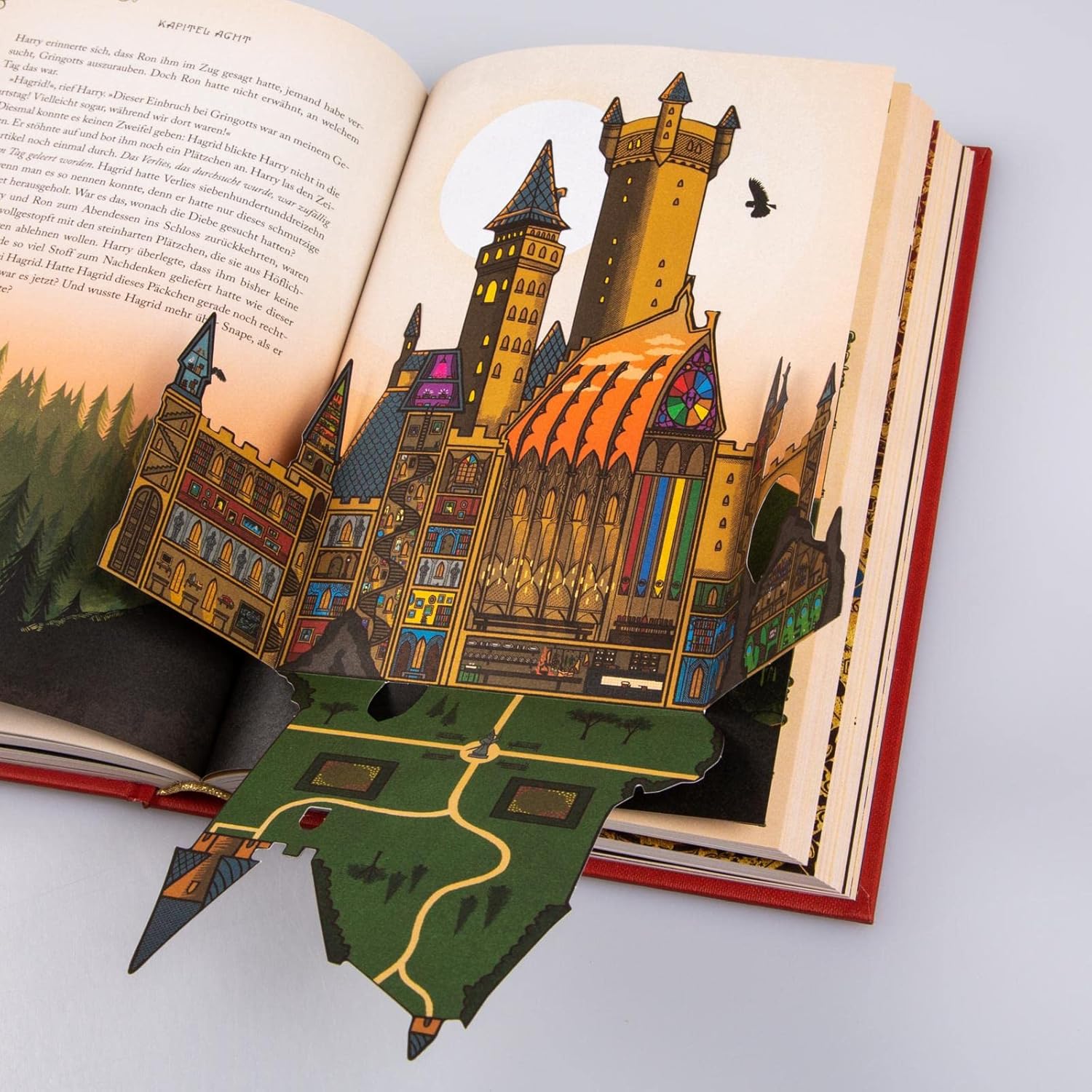 Harry Potter und der Stein der Weisen (Papierkunst-Edition mit 3D-Aufklapp-Elementen 1): Farbig illustrierte Schmuckausgabe mit Goldprägung und Pop-Up-Elementen