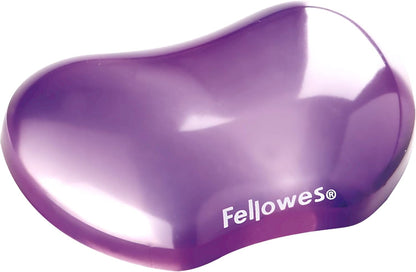 Fellowes Wrist Rest - Crystals Gel Wrist Rest with Non Slip Rubber Base - Ergonomic Mouse Mat Wrist Support, Keyboard Wrist Rest for Computer, Laptop, Home Office Use - Black (Pack of 2