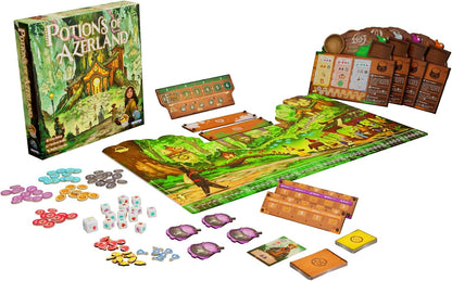 Lucky Duck Games: Potions of Azerland | Strategy Game | Gather Resources to Study, Brew and Trade Potions In Your Town | 1-4 Players, Ages 12+