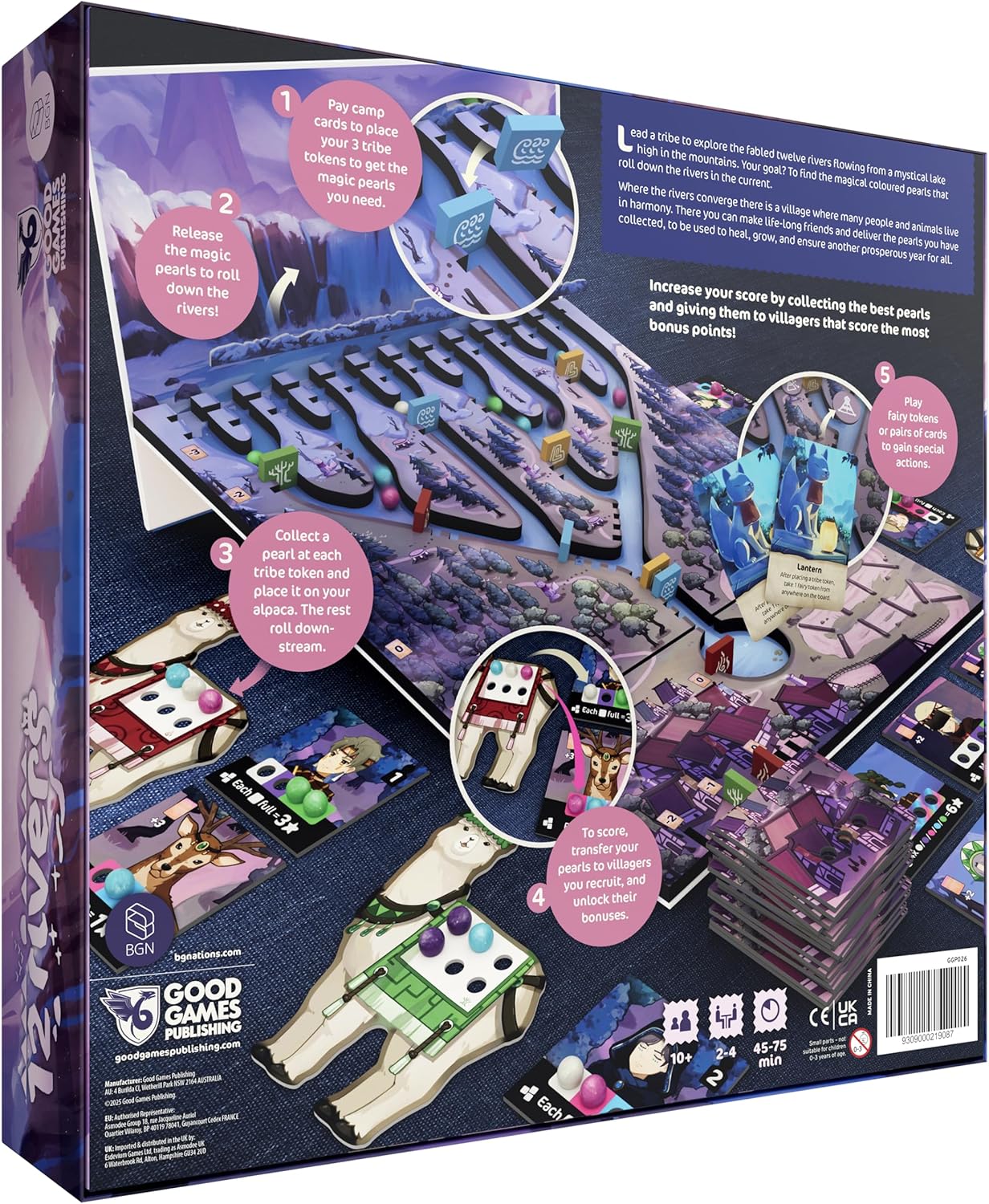 12 Rivers by Good Games Publishin | Tactical Resource Management, Worker Placement & Area Control Game for Families and Gamers | 1–4 Players | Ages 10+ | 2 to 4 Players