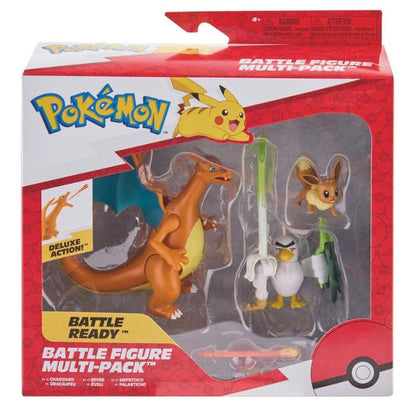 Pokémon Figure 3-Pack Eevee, Sirfetch`D & Charizard
