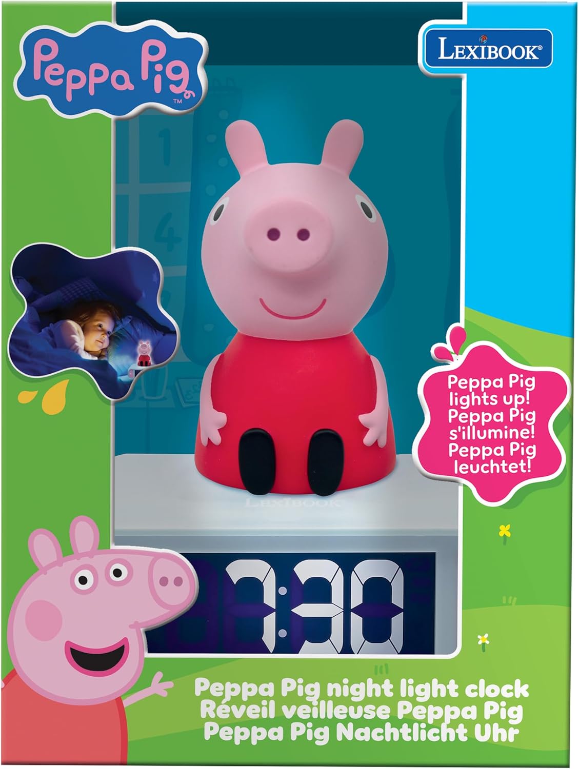 Lexibook - Peppa Pig Nighlight Alarm Clock With Sounds (Rl800Pp)