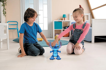 Lexibook, Disney Stitch, interactief speelgoed, Bilingue Engels Duits, gebarenbesturing en afstandsbediening, reageert op aanraking, programmeerbaar, twee snelheden, blauw, STITCHi3