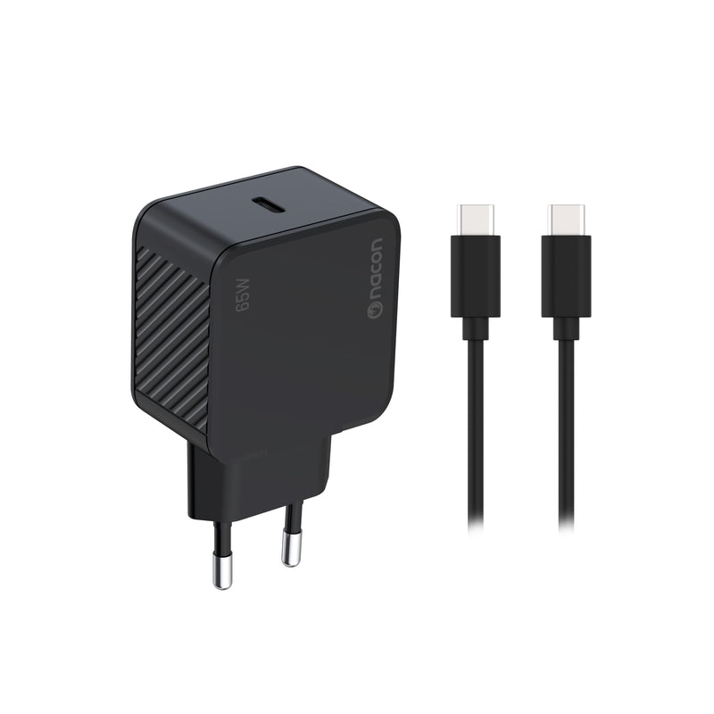Nacon - 65W Ac-Adapter Til Nintendo Switch Ii – 65W Ladeeffekt – Aftageligt 1,5 M Usb-C Kabel (Sort)