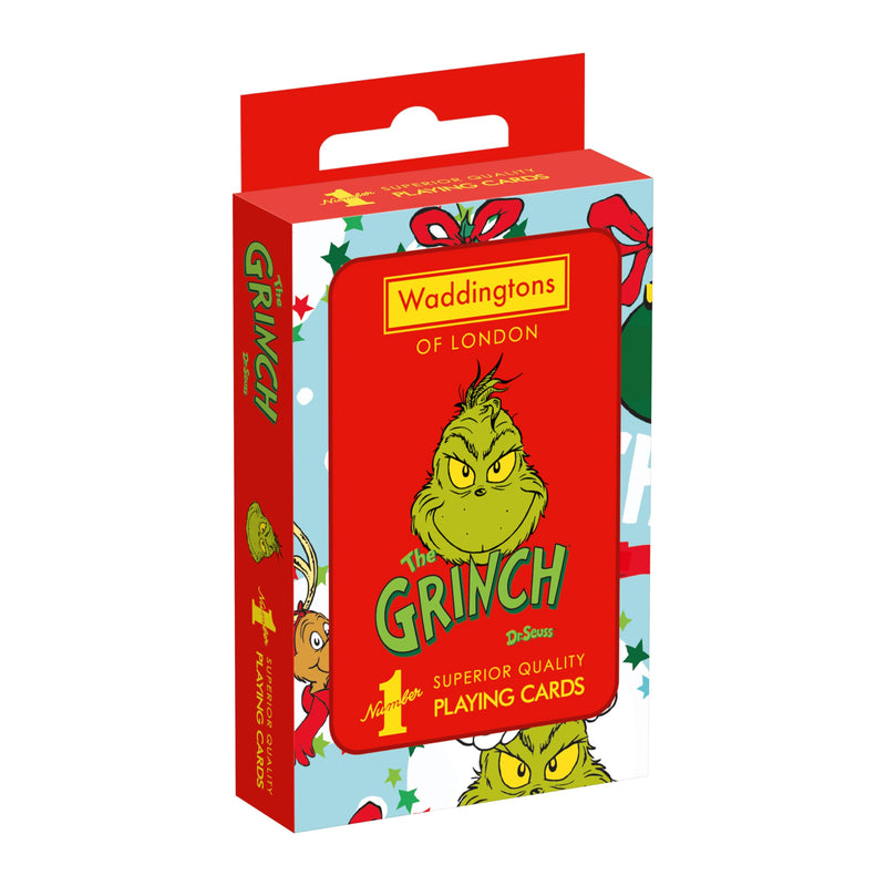 Waddingtons Number 1 The Grinch Playing Cards play fish, slap jack, crazy eights and rummy, Travel Companion, Gifts and Toys for Boys, Girls and Adults