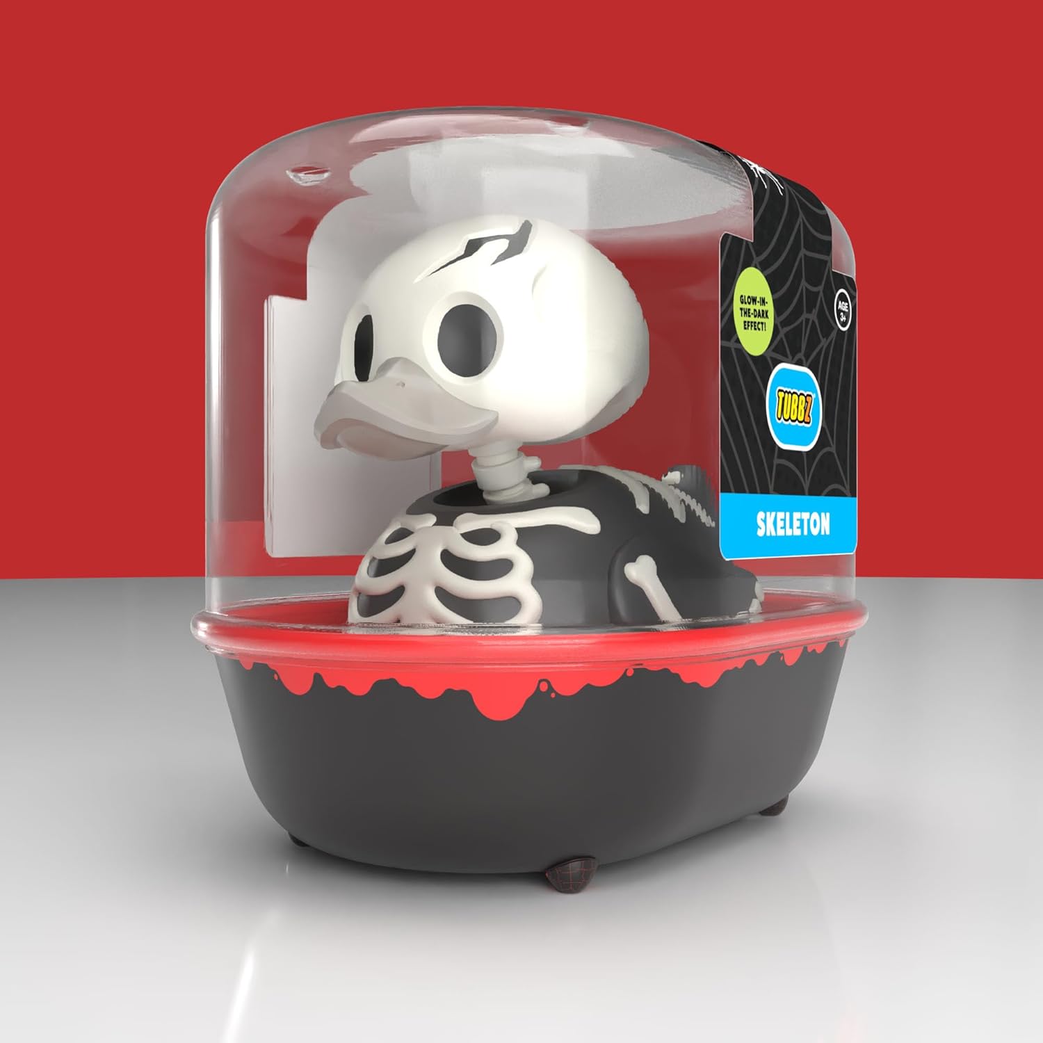 TUBBZ Erstausgabe: Halloween - Skelett Im Dunkeln leuchten als Cosplaying-Gummiente Vinylfigur