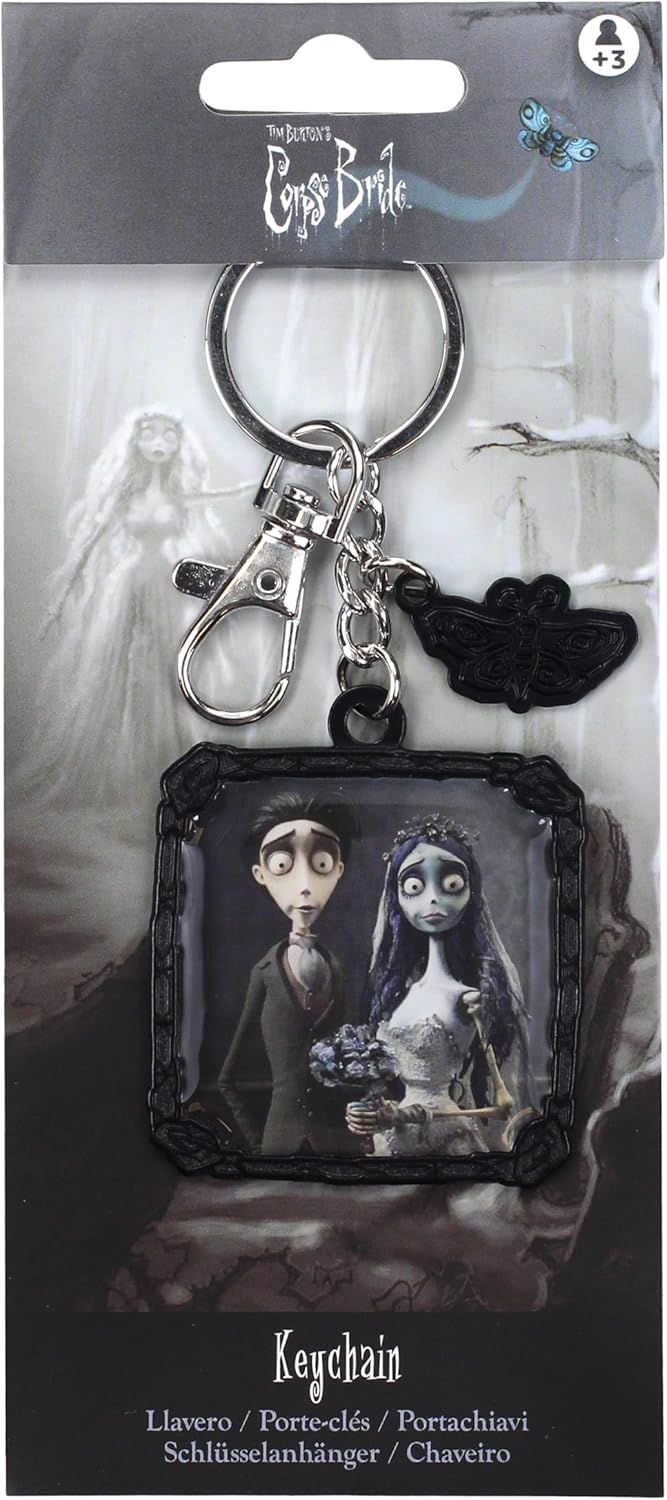 SD TOYS Schlüsselanhänger aus Metall für die Hochzeit der Braut (Corpse Bride), silber, S, Vintage
