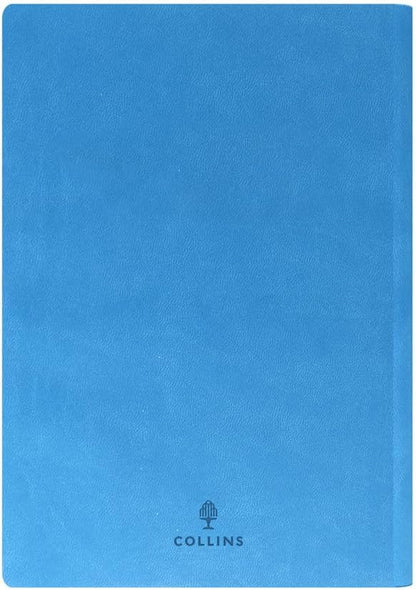 Collins - Edge Rainbow - 2026 12 Month Calendar Year Planner, Day-To-Page with 1/2 Hourly Appointments Diary, A5 Soft Cover - Blue (ED151.U57-26
