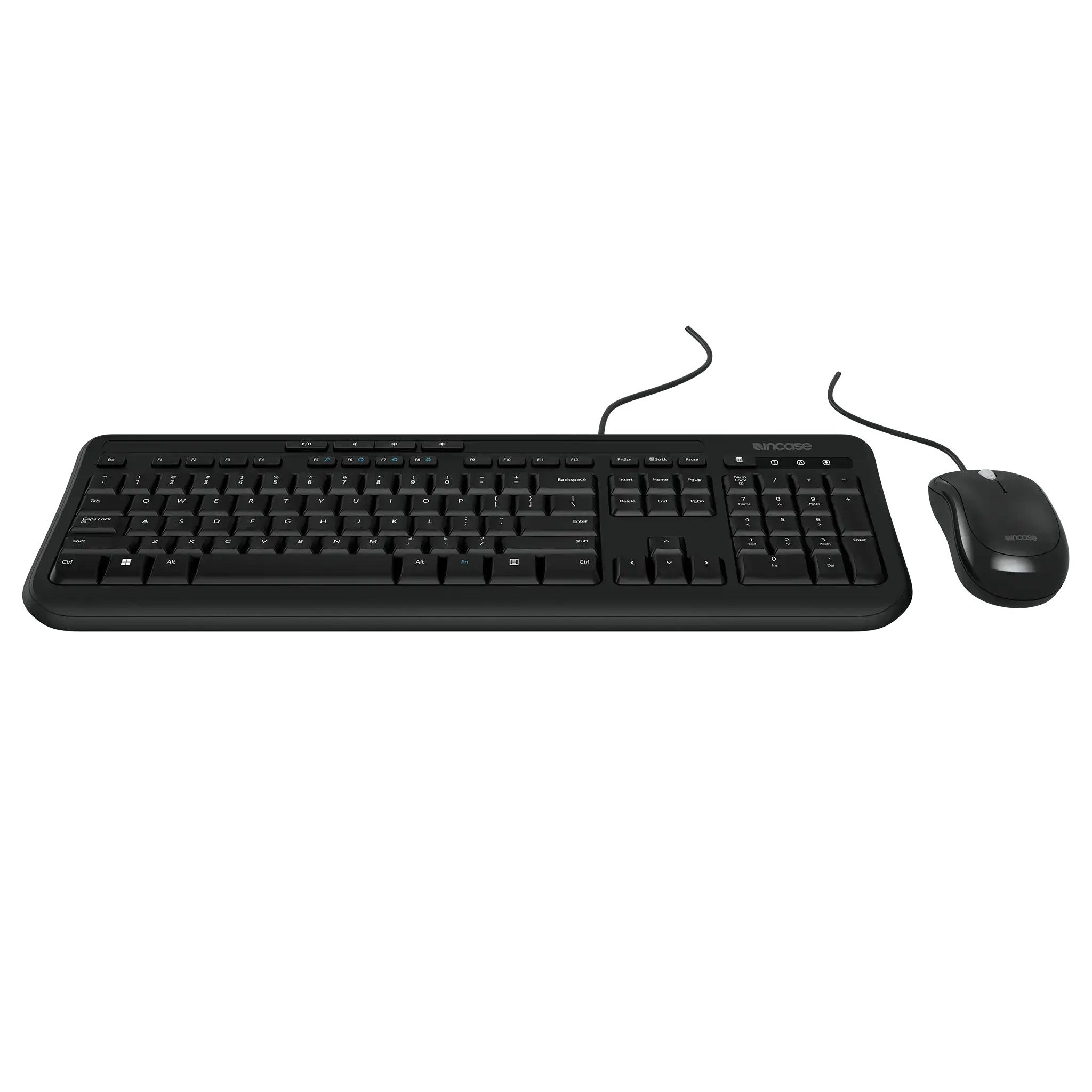 Incase Designed by Microsoft Wired Desktop 600 keyboard Mouse included Universal USB QWERTY German Black