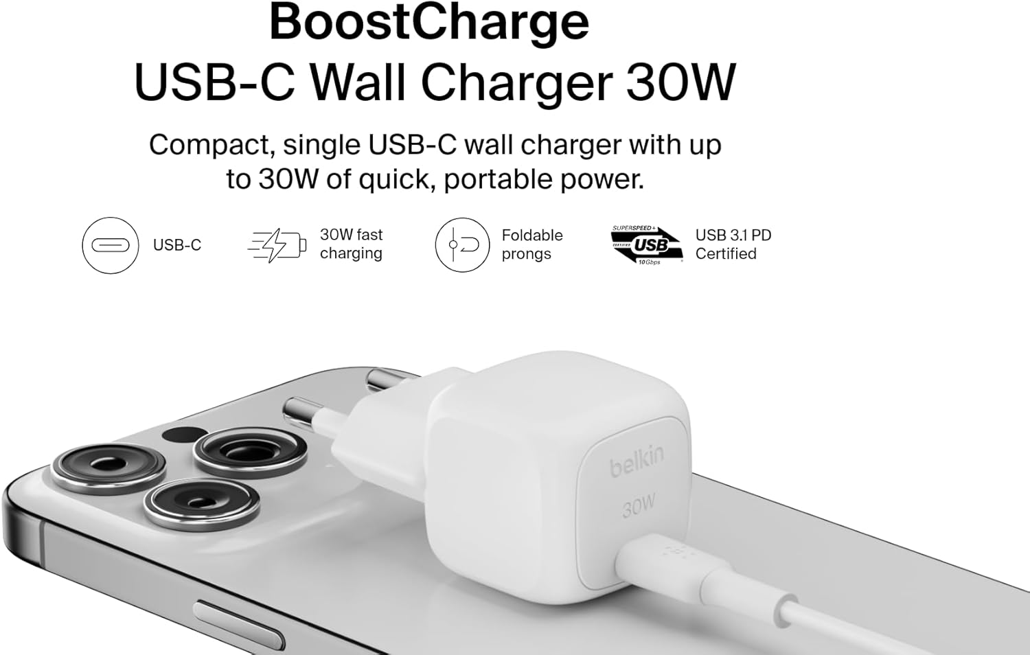 Compact Usb-C Wall Charger 30W