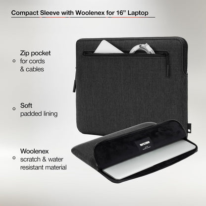 Compact Sleeve In Woolenex For Mb Pro 16In 2023 - Graphite