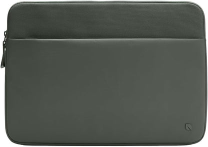 Incase A.R.C. Sleeve for 16-Inch Laptop/MacBook - Lightweight Faux Fur Lining, Recycled Polyester, Hidden AirTag Storage, Water-Repellent Cover, External Slip Pocket for Accessories - Smoked Ivy