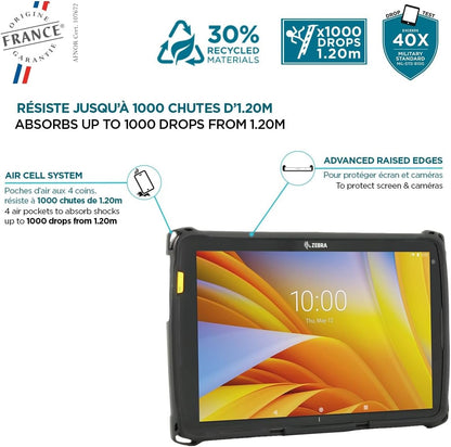 Mobilis Rugged Case for Zebra ET40 - ET45 8" Enterprise Tablets, Military Grade Shockproof, Protective Cover Compatible with Zebra Accessories, Recycled Materials