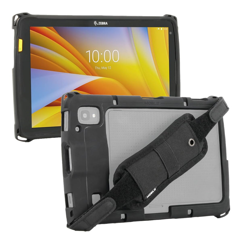 MOBILIS Rugged Case for Zebra ET40 - ET45 8" Enterprise Tablets with Handstrap, Military Grade Shockproof, Protective Cover Compatible with Zebra Accessories, Recycled Materials