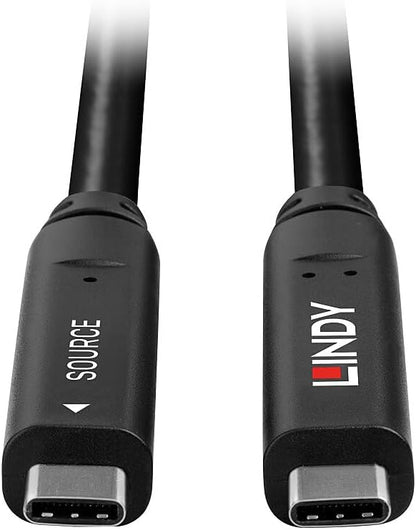 LINDY Type C USB 3.2 Gen 2 & DP 1.4 Hybrid Cable, 15m