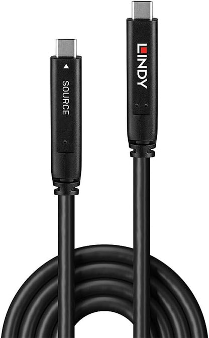LINDY Type C USB 3.2 Gen 2 & DP 1.4 Hybrid Cable, 15m
