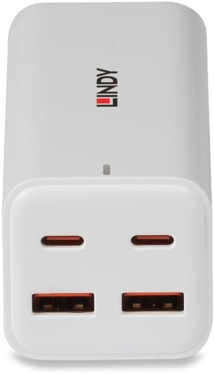 Lindy 100W 4-Port USB Type A & C GaN Charger