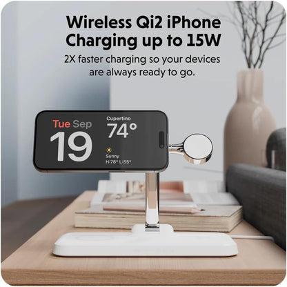 Hyper - Hyperjuice Qi2 4 In 1 Charging Stand - White
