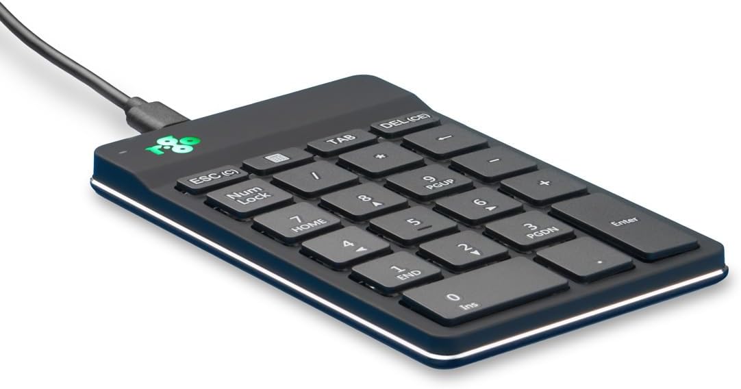 R-Go Ergononic Numpad With Break Indicator - Wired USB-A/USB-C, Black