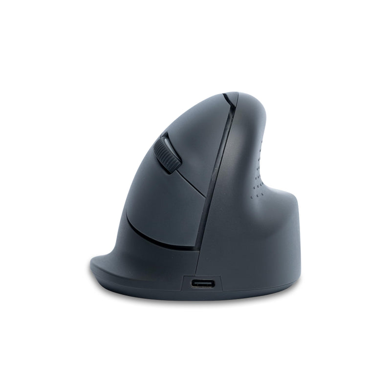 R-Go HE Basic ergonomic mouse, wireless Bluetooth 5.0, Rechargeable, Vertical design, 1600DPI and 3 Buttons, Prevents tennis elbow/RSI arm, For Windows/Mac - Black