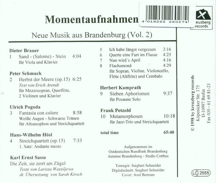 MOMENTAUFNAHMEN II NEUE MUSIK