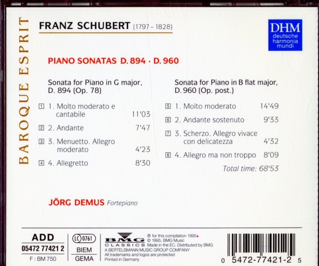 Schubert: Piano Sonatas, D. 894 & D. 960