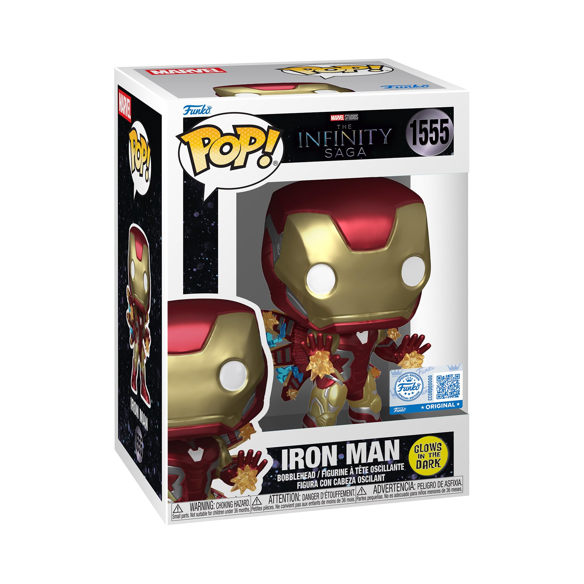 Funko Iron Man Iron Man (Glow in The Dark) Vinyl Figur 1555 Unisex Pop! Standard