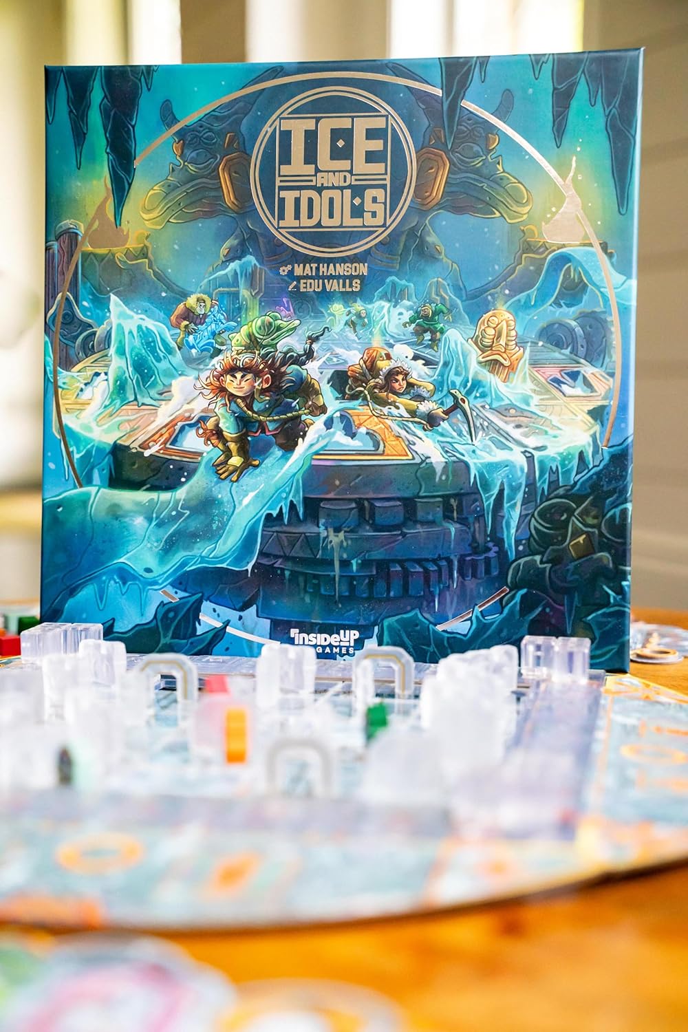 Inside Up Games Ice and Idols | Unique Pick Up and Deliver, Dynamic Board Manipulation, and Tactical Gameplay | for 2 to 4 Players | 45-60 Minute Playtime