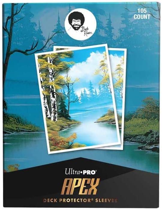 Ultra PRO - Bob Ross Lakeside Path 105ct APEX™ Deck Protector Sleeves, Bob Ross Collectibles, Art-Themed Card Sleeves, Trading Card Accessories, Vibrant Card Sleeves
