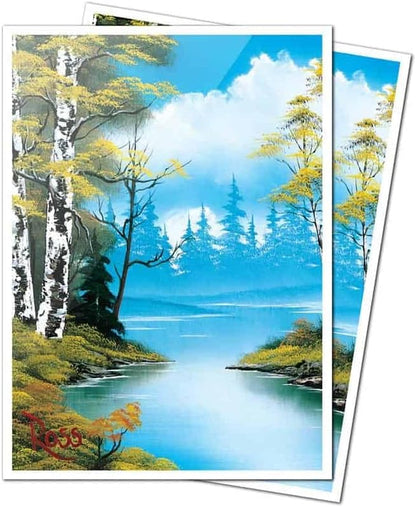 Ultra PRO - Bob Ross Lakeside Path 105ct APEX™ Deck Protector Sleeves, Bob Ross Collectibles, Art-Themed Card Sleeves, Trading Card Accessories, Vibrant Card Sleeves