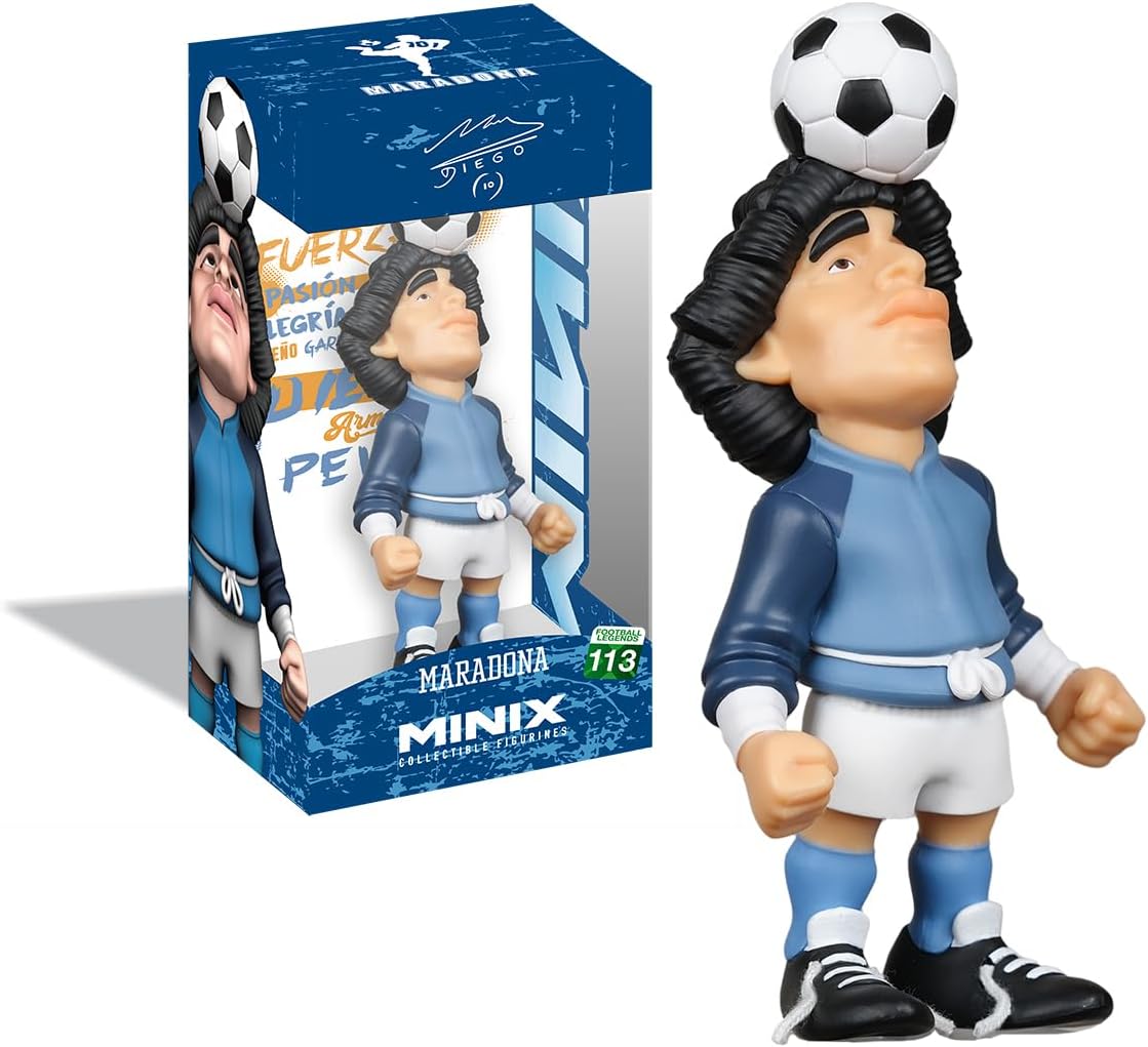 BANDAI - Minix Figura da collezione 12 cm - Maradona Riscaldamento Life is Life - Collezionabili per esposizione - Idea Regalo - Giocattoli per Bambini E Adulti - Fan di Calcio (MN20768