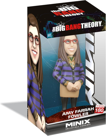 BANDAI - Minix Figura da collezione 12 cm - The Big Bang Theory - Amy Farrah Fowler - Collezionismo per esposizione - Idea regalo - Giocattoli per bambini e adulti - Fan del cinema (MN21178