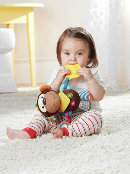 Skip Hop Bandana Buddies activiteitsspeelgoed, pluche dier voor baby's en kinderen, meerkleurig, aap