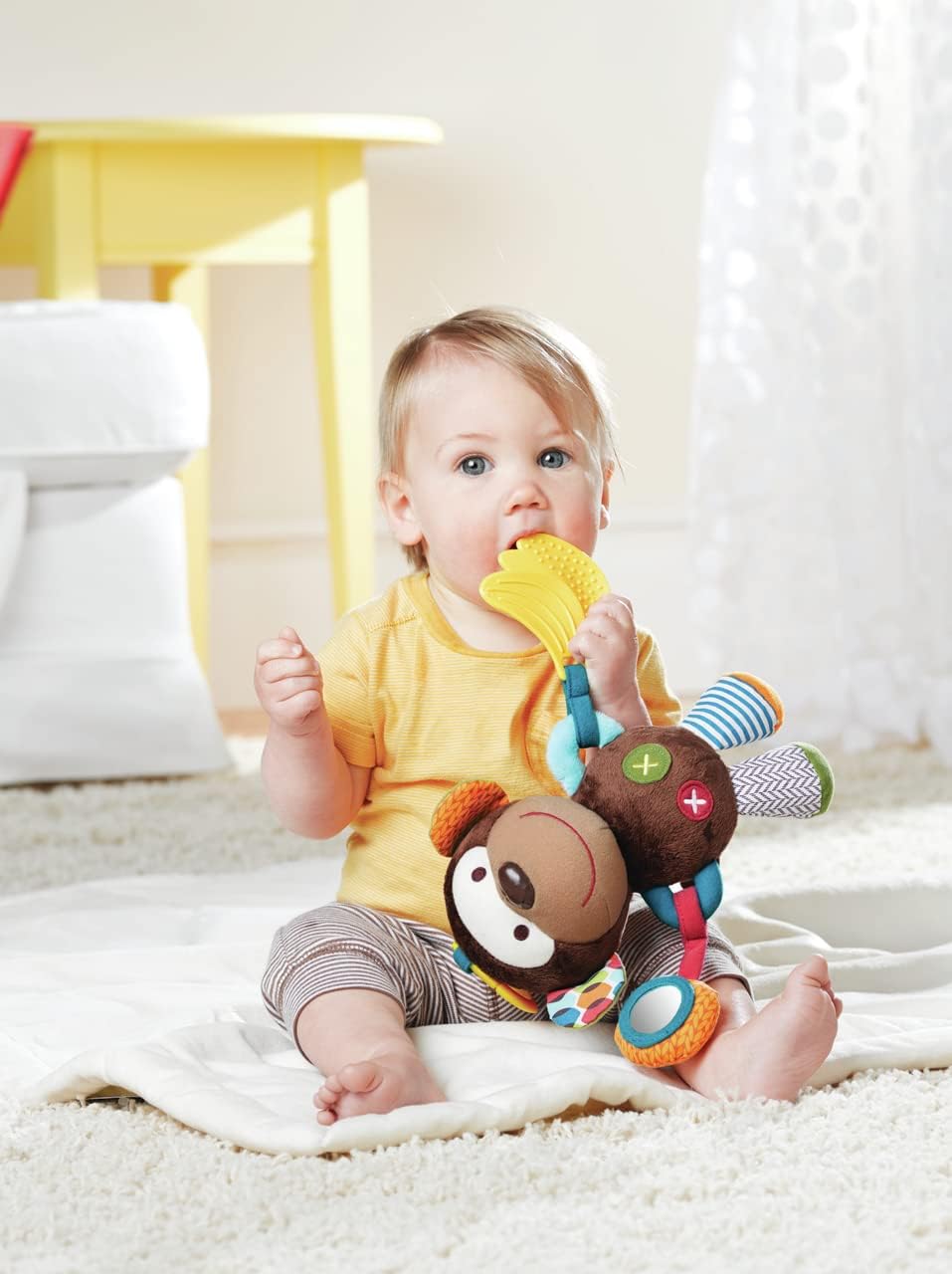 Skip Hop Bandana Buddies activiteitsspeelgoed, pluche dier voor baby's en kinderen, meerkleurig, aap