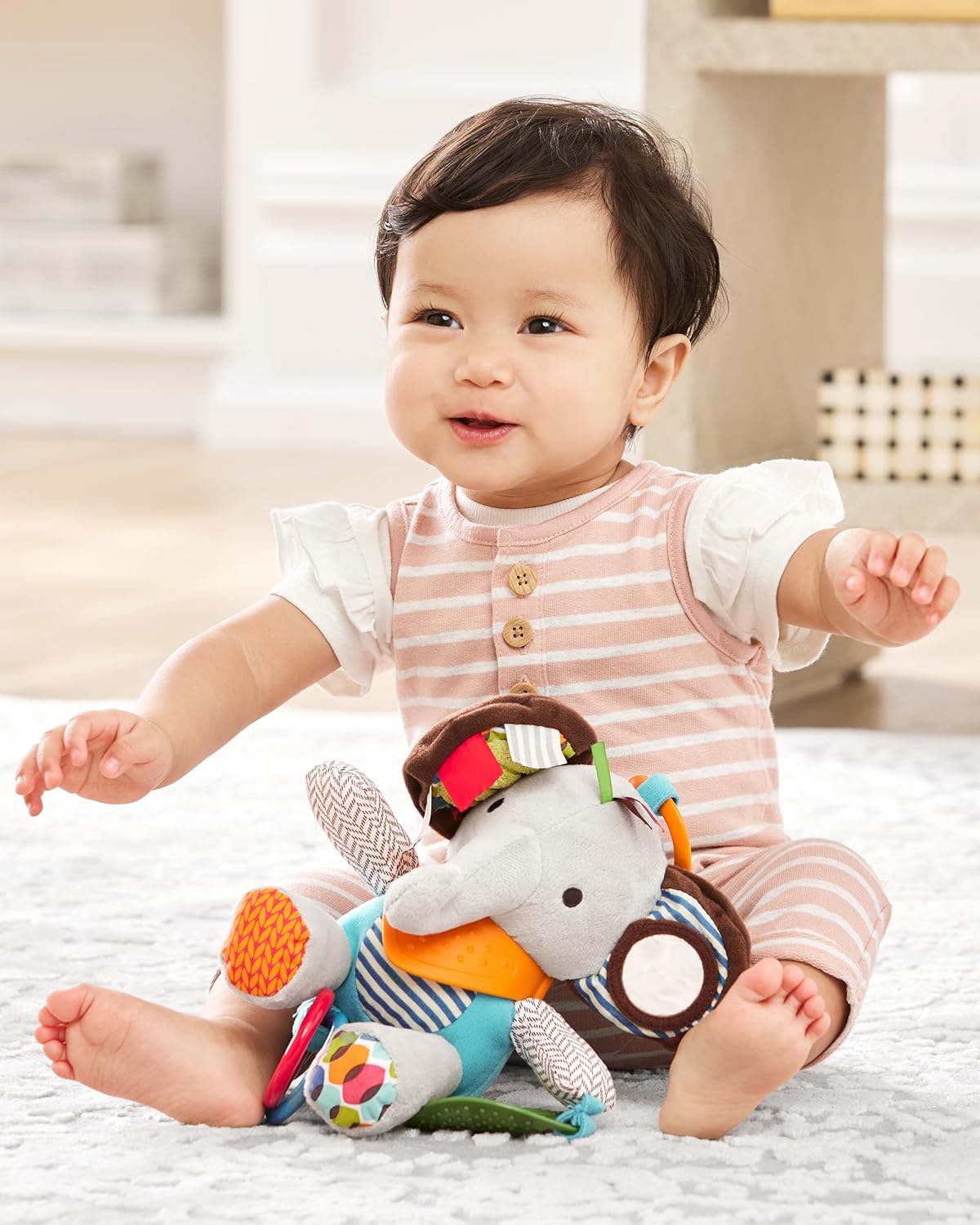 Skip Hop Bandana Buddies activiteitsspeelgoed, pluche dier voor baby's en kinderen, meerkleurig